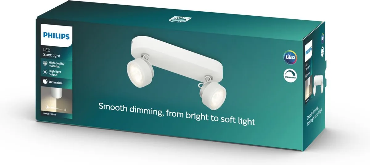 Philips LED RIMUS Bar/Tube 2x4.5W - 2700K - Wit