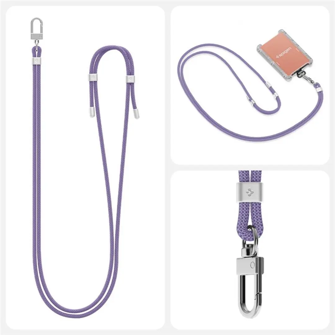 Spigen Universele Crossbodyriem 2-Delige Set - Dieppaars - afbeelding 4 van 6