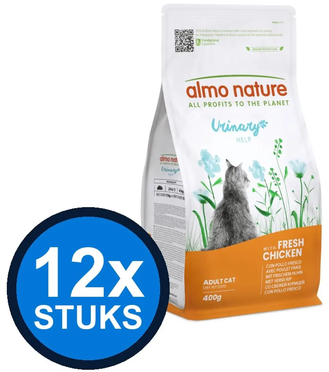 12x Almo Nature Functional cat urinary help kip 400gr