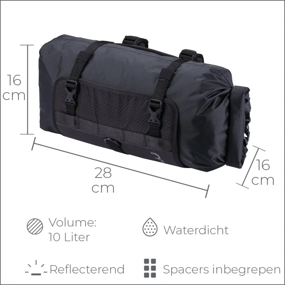 BBB Cycling DryBag BSB-141 Stuurharnas 10L - Zwart