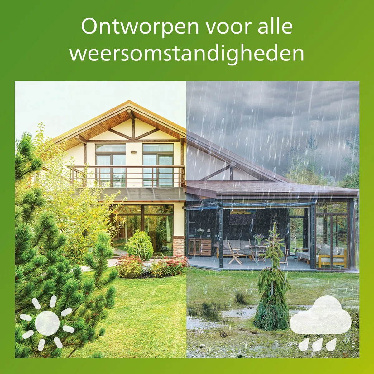 Philips Otis Wandlamp - UltraEfficient LED - Buitenlamp - 4.3W - Warmwit licht; 2700K - Roestvast staal - Opaal lichtelement