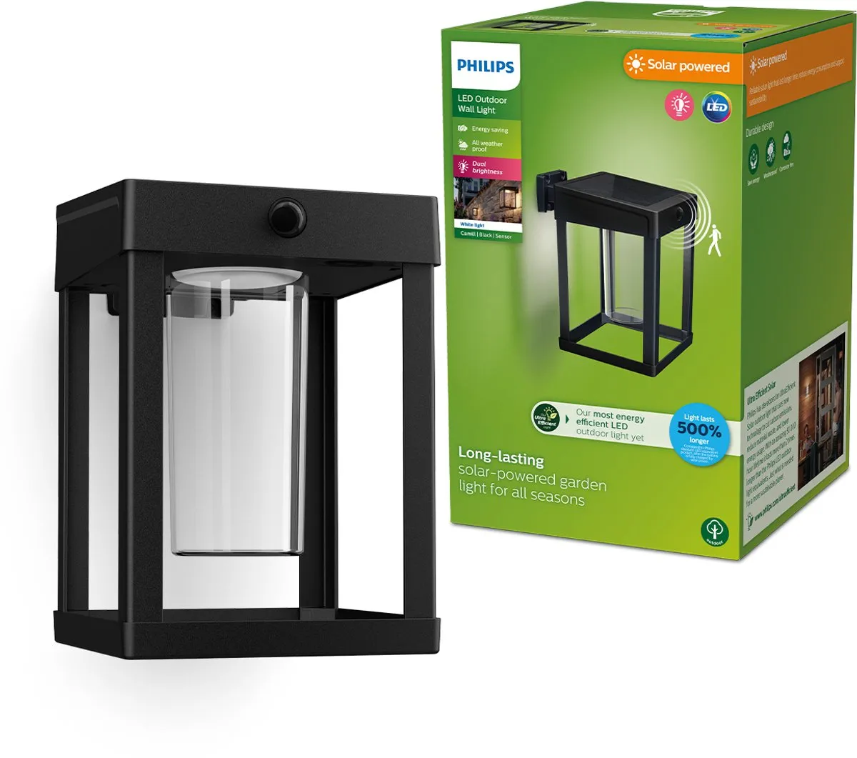 Philips Camill Solar Wandlamp Vierkant