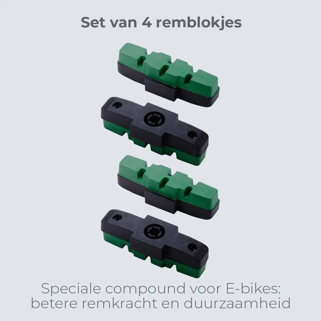 BBB Cycling Remblokken BBS-09E HydroStop - Groen - 2 Paar