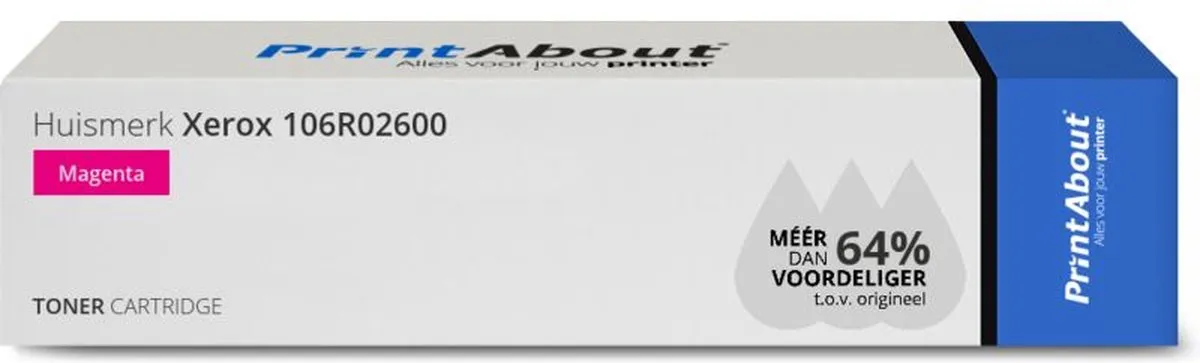 PrintAbout Xerox 106R02600 Toner Magenta - 5.000 pagina's