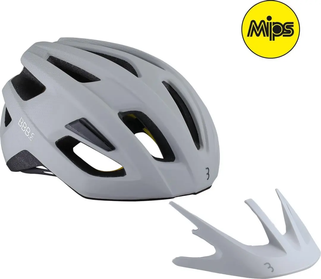 BBB Cycling Dune MIPS 2.0 Fietshelm - Mat Grijs/Wit - Maat L