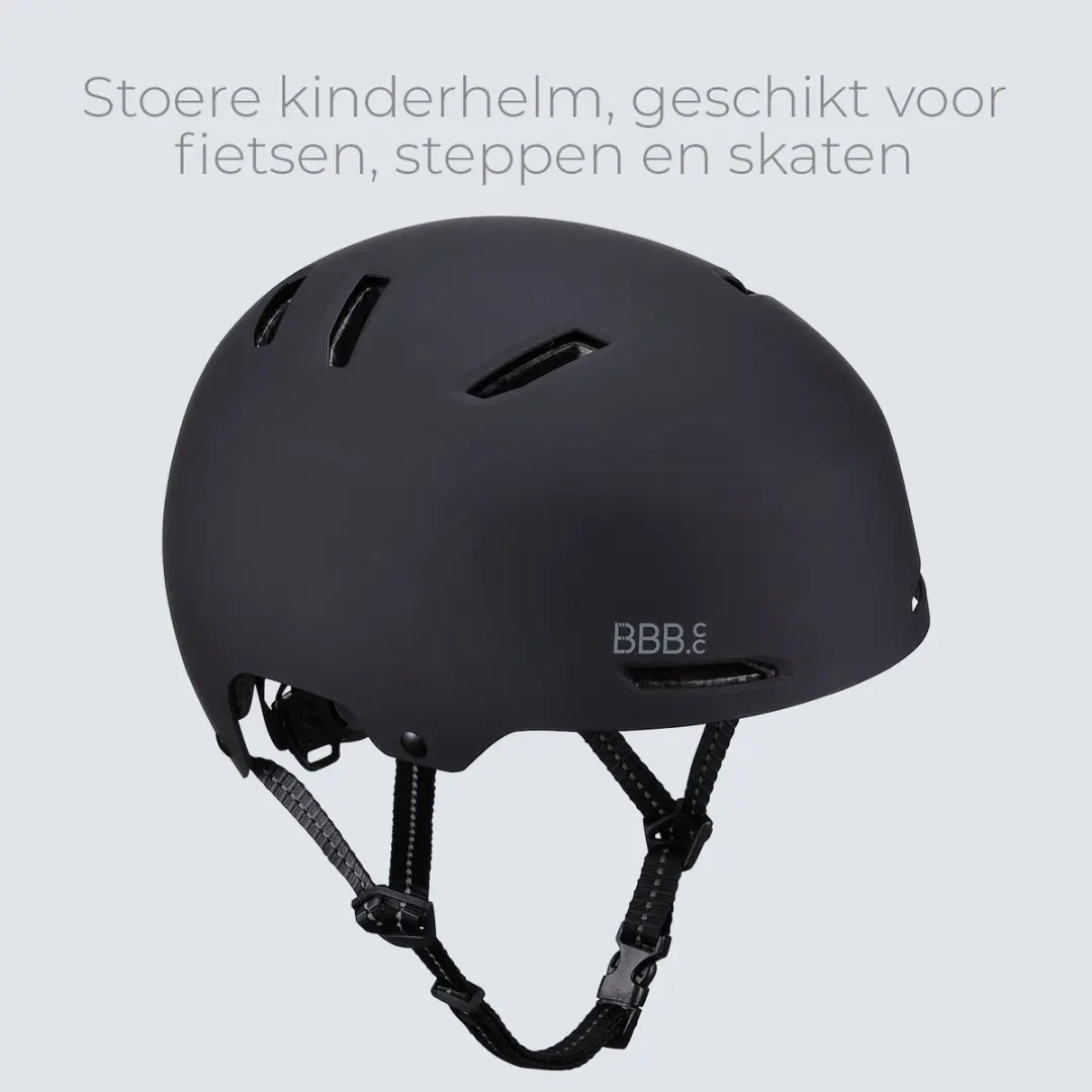 BBB Cycling Wave Kinderhelm BHE-150 - Mat Zwart - M