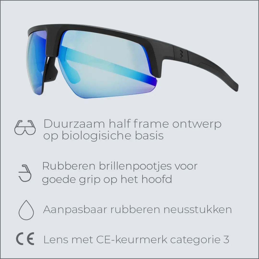 BBB Cycling Comet Fietsbril BSG-75 - Mat Zwart/Blauw