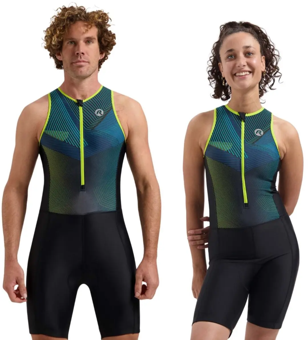 Rogelli Florida Dames/Heren Trisuit - Blauw/Fluor