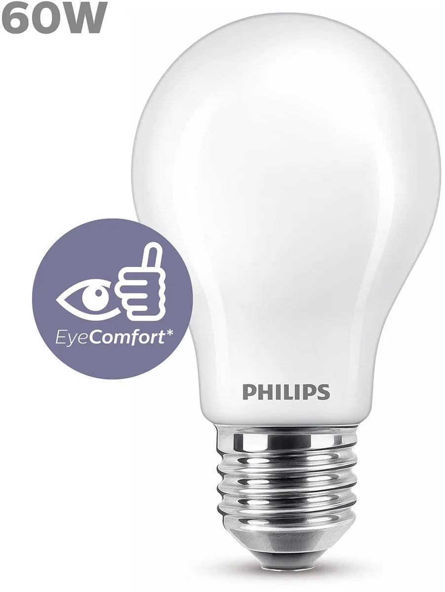 Philips LED Standaardlamp E27 7W Warmwit Mat