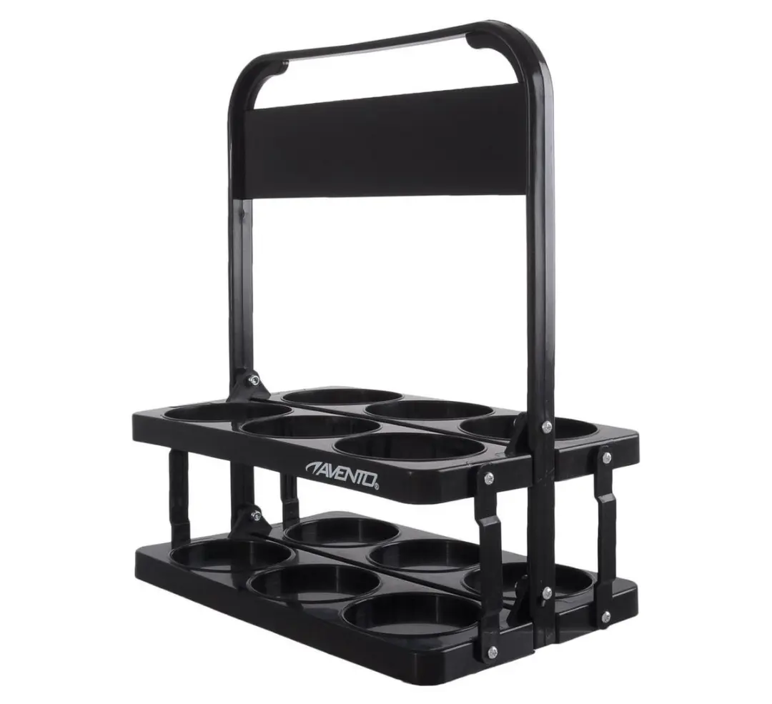 Avento Inklapbaar Draagrek 6 Bidons - Zwart