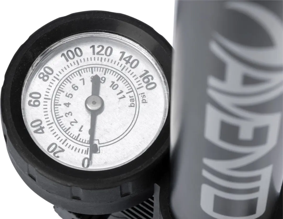 Avento Fietspomp met manometer - Zwart