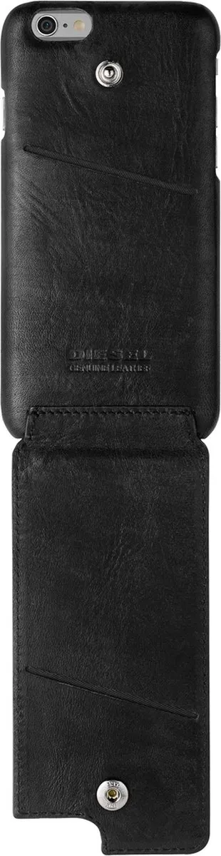 Diesel Lederen Flipcase iPhone 6/6s - Zwart - X04110PR013T8013