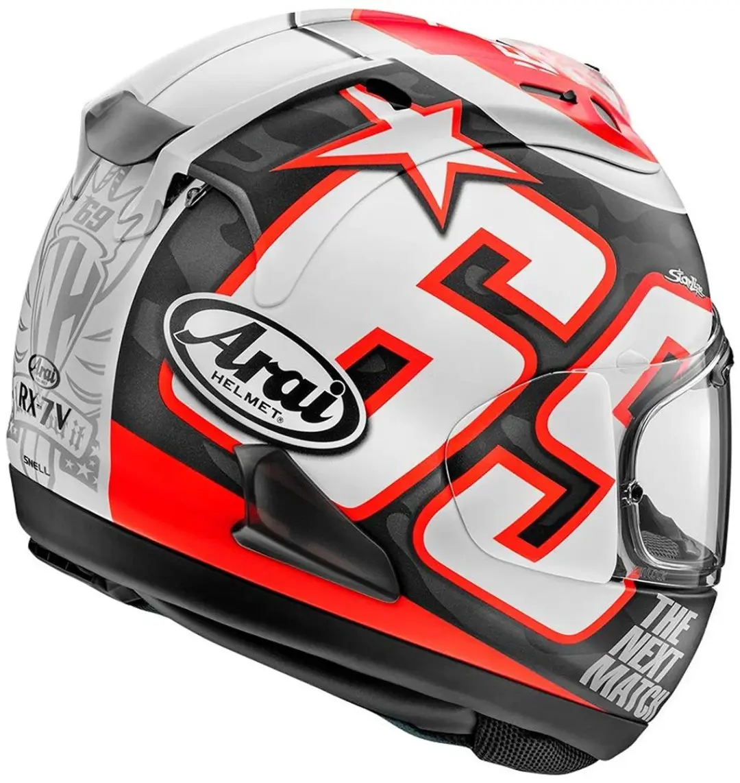 Arai RX-7V EVO Nicky Hayden Integraalhelm - M - Zwart/Rood/Wit - afbeelding 2 van 2