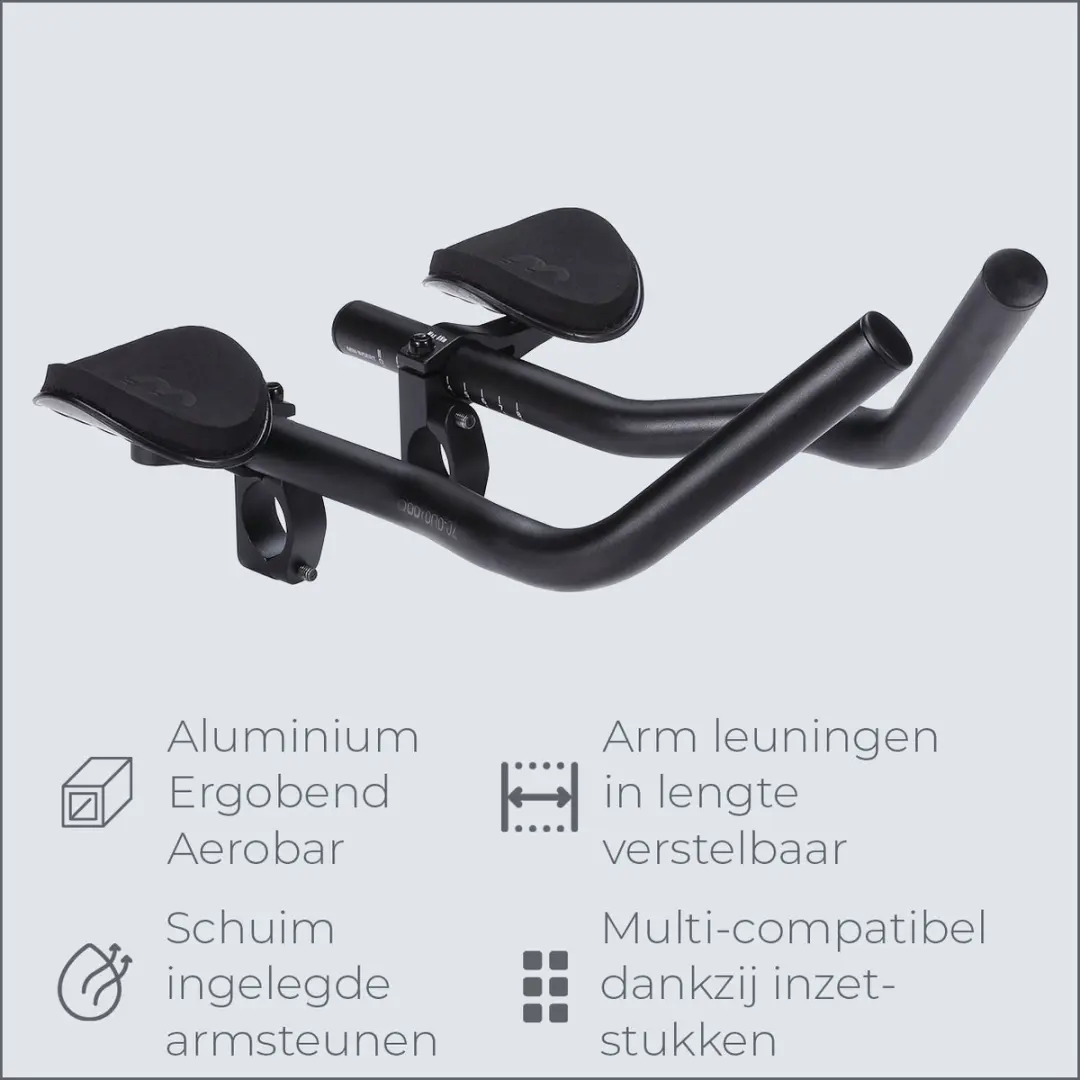 BBB Cycling AeroBase BHB-52 Opzetstuur Racefiets - 25.4/31.8mm - Zwart