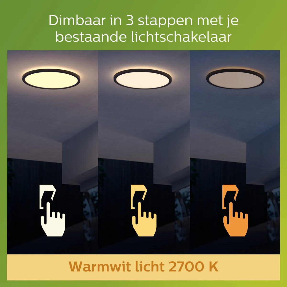 Philips SuperSlim Ceiling SSW 15W 27K - 25cm Zwart - afbeelding 6 van 6