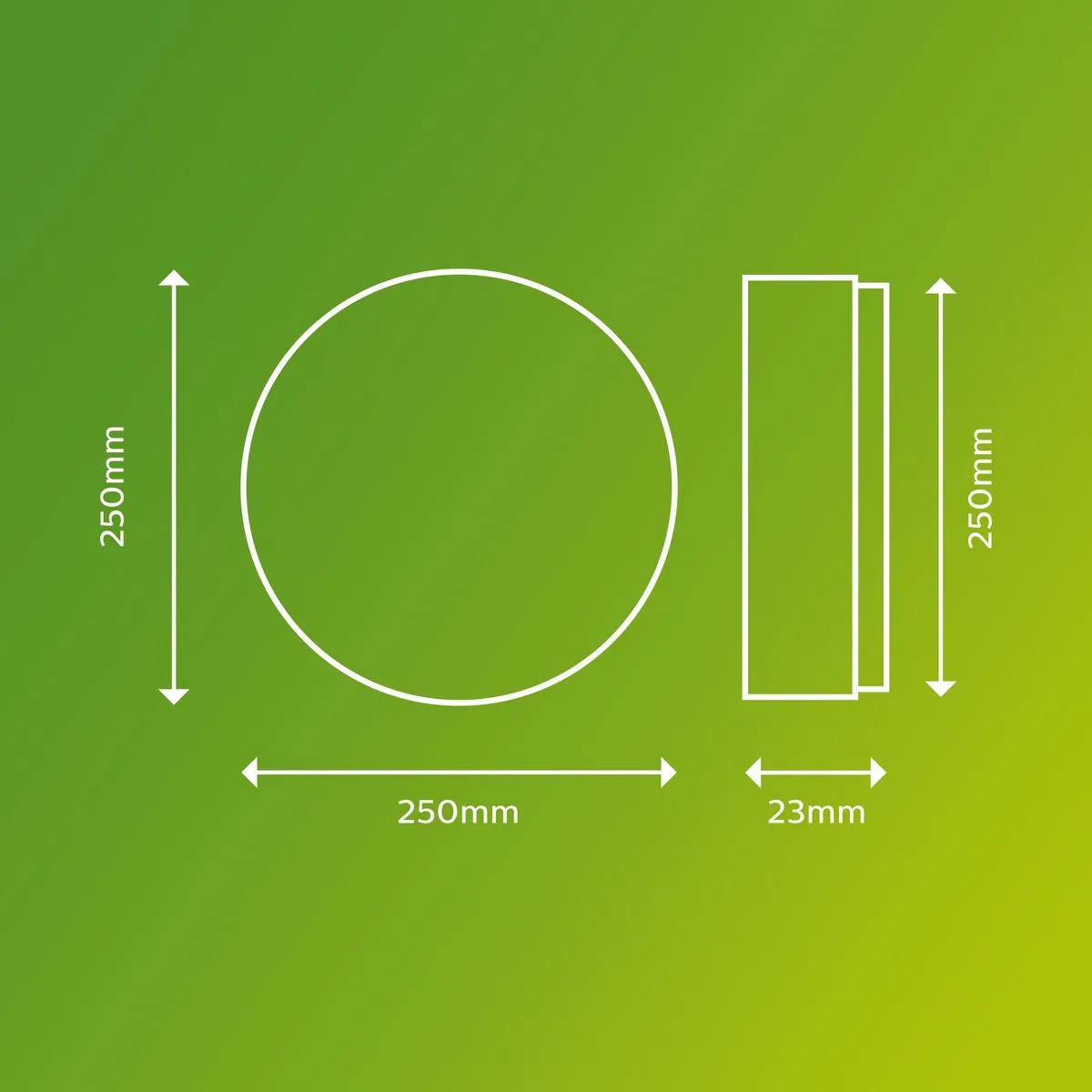 Philips SuperSlim Ceiling SSW 15W 27K Black IP54