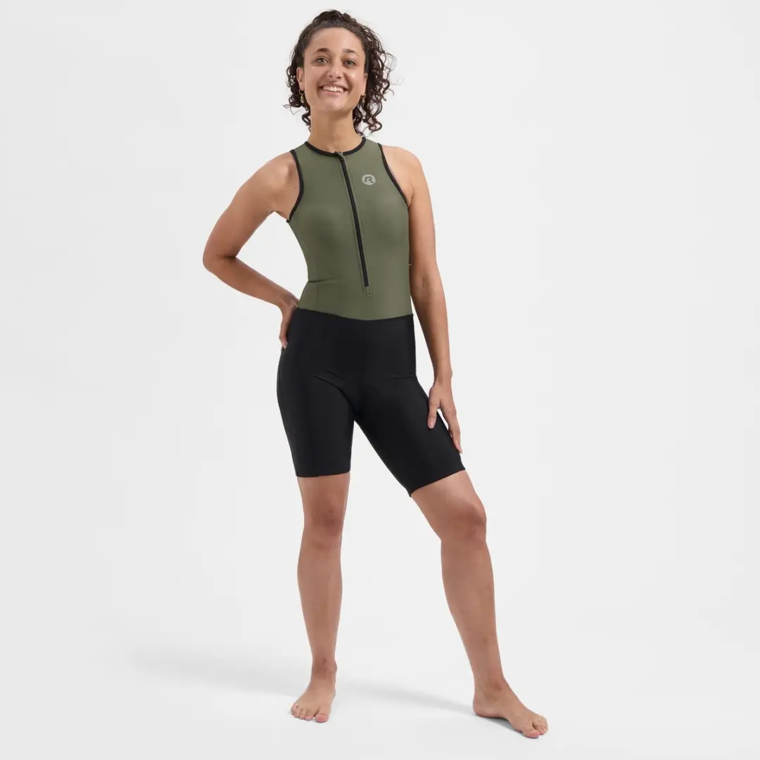 Rogelli Florida Dames en Heren Trisuit - Mouwloos - Zwart/Groen