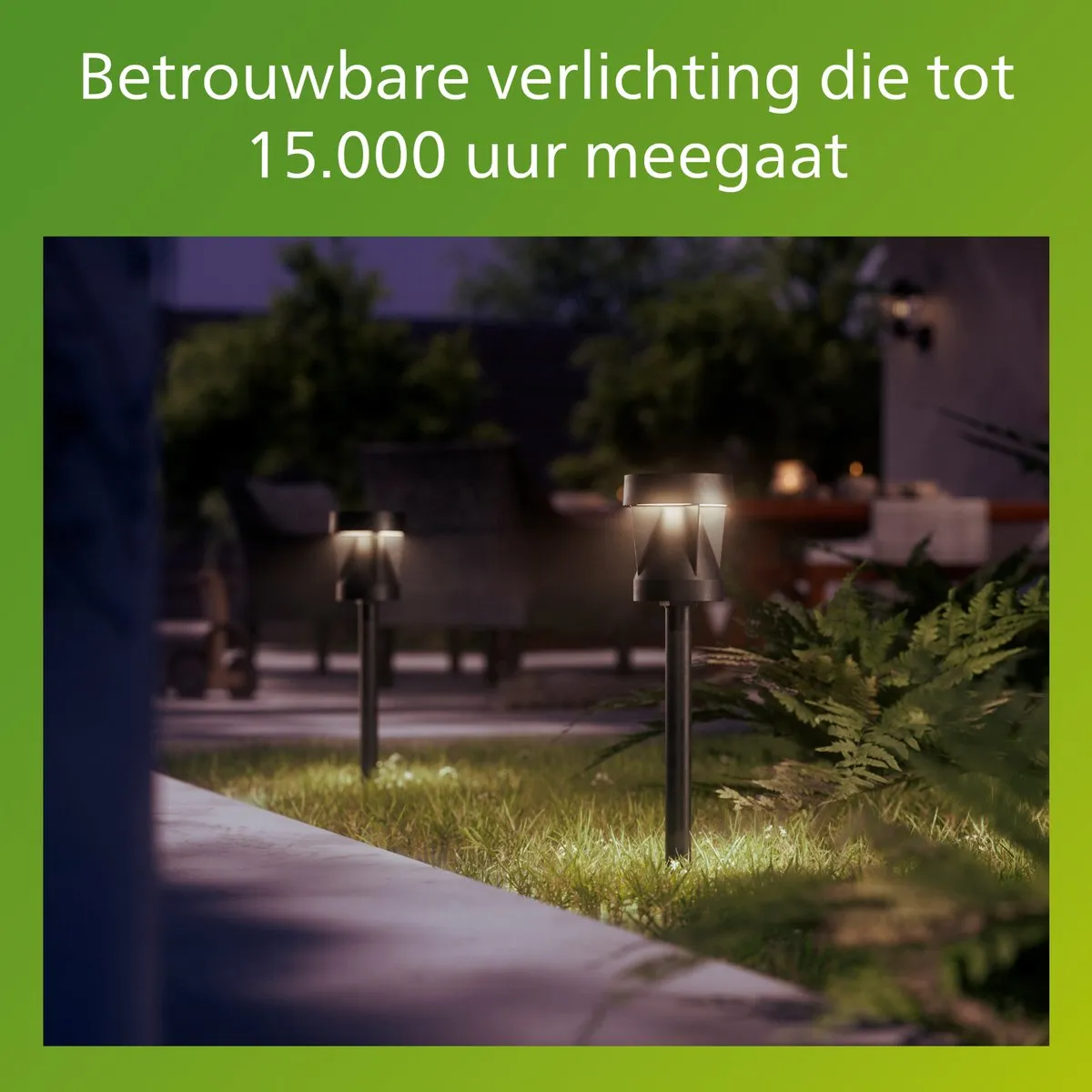 Philips Avery Sokkellamp Solar - Warm Wit 2700K - Zwart