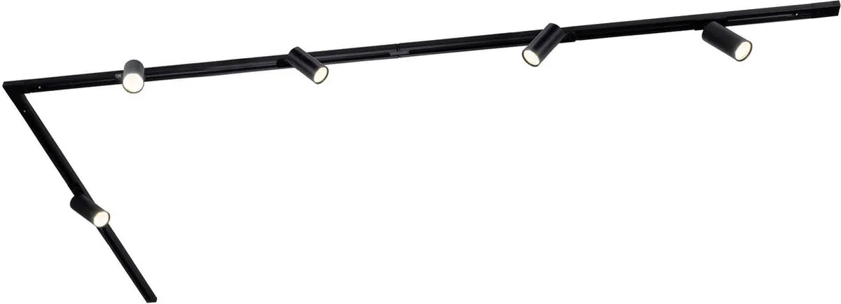 Ledvion LED Railverlichting 3M 5 Stuks - 15W 2700K Zwart Dimbaar