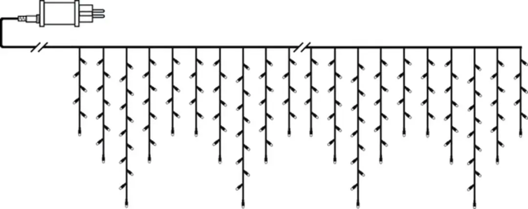 Star Trading LED Icicle Vorhang 240 - 3,07W - Zwart - afbeelding 2 van 6
