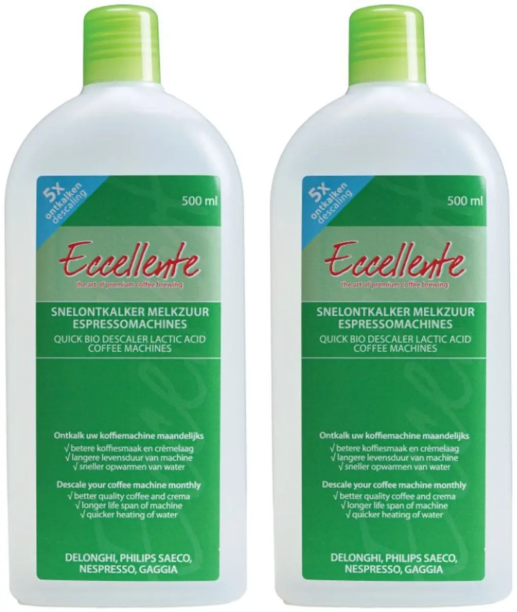 2x Eccellente Ontkalker van 500 ml voor Philips