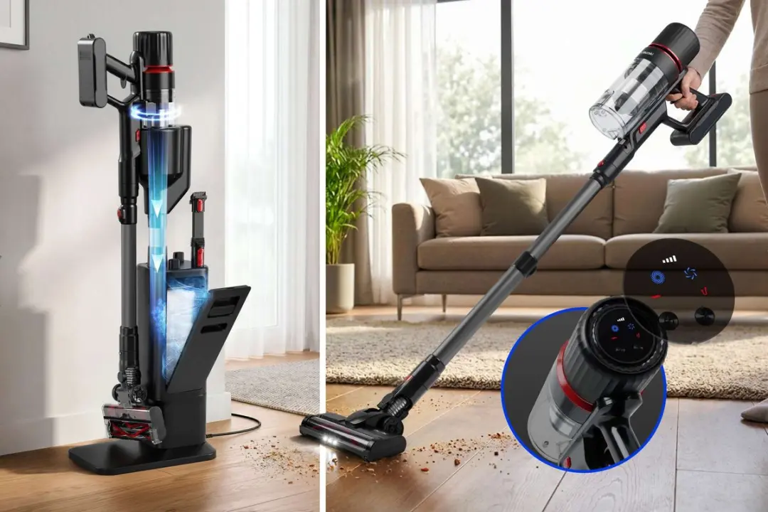 Hyundai Vortex Pro Draadloze Stofzuiger - 155W - Zakloos - Zwart/Rood - afbeelding 3 van 6