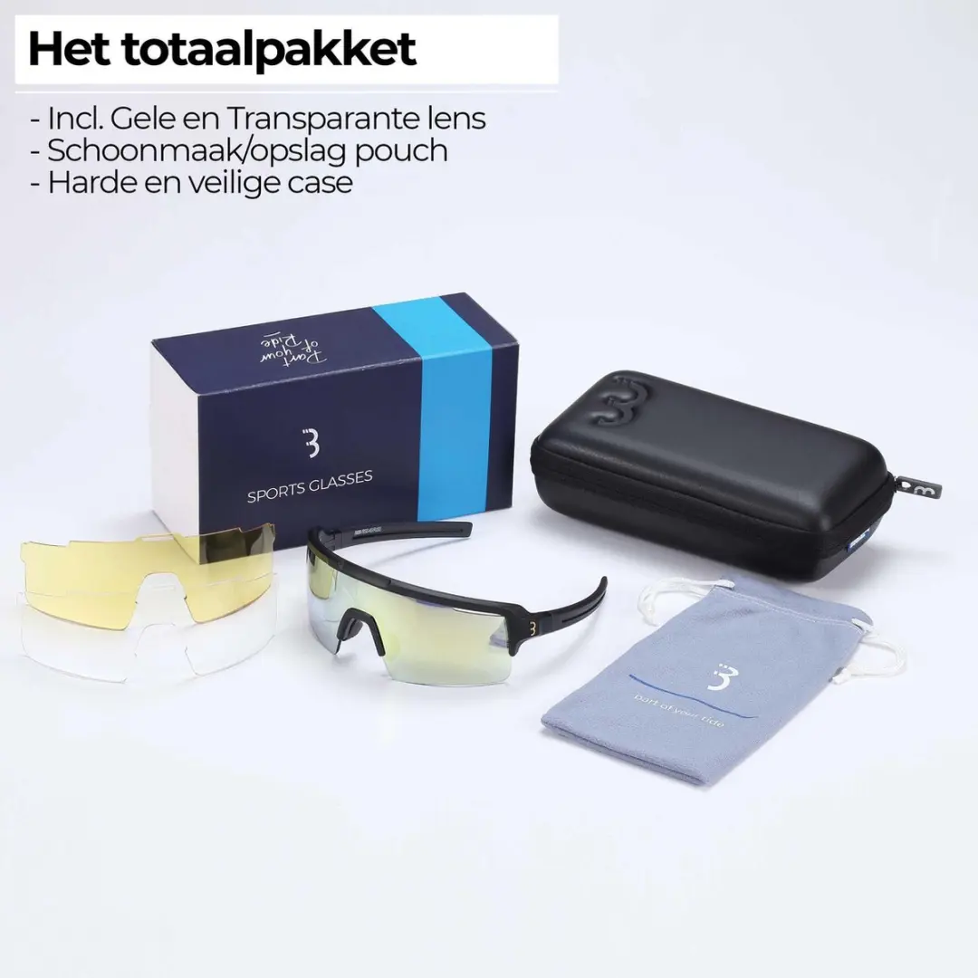 BBB Cycling Fuse Fietsbril - Mat Zwart/Goud - BSG-65