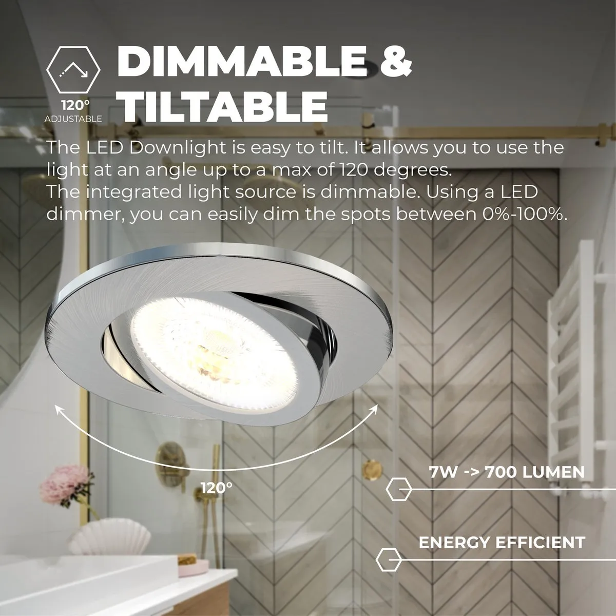 Ledvion 3X LED Inbouwspot 7W IP65 - RVS
