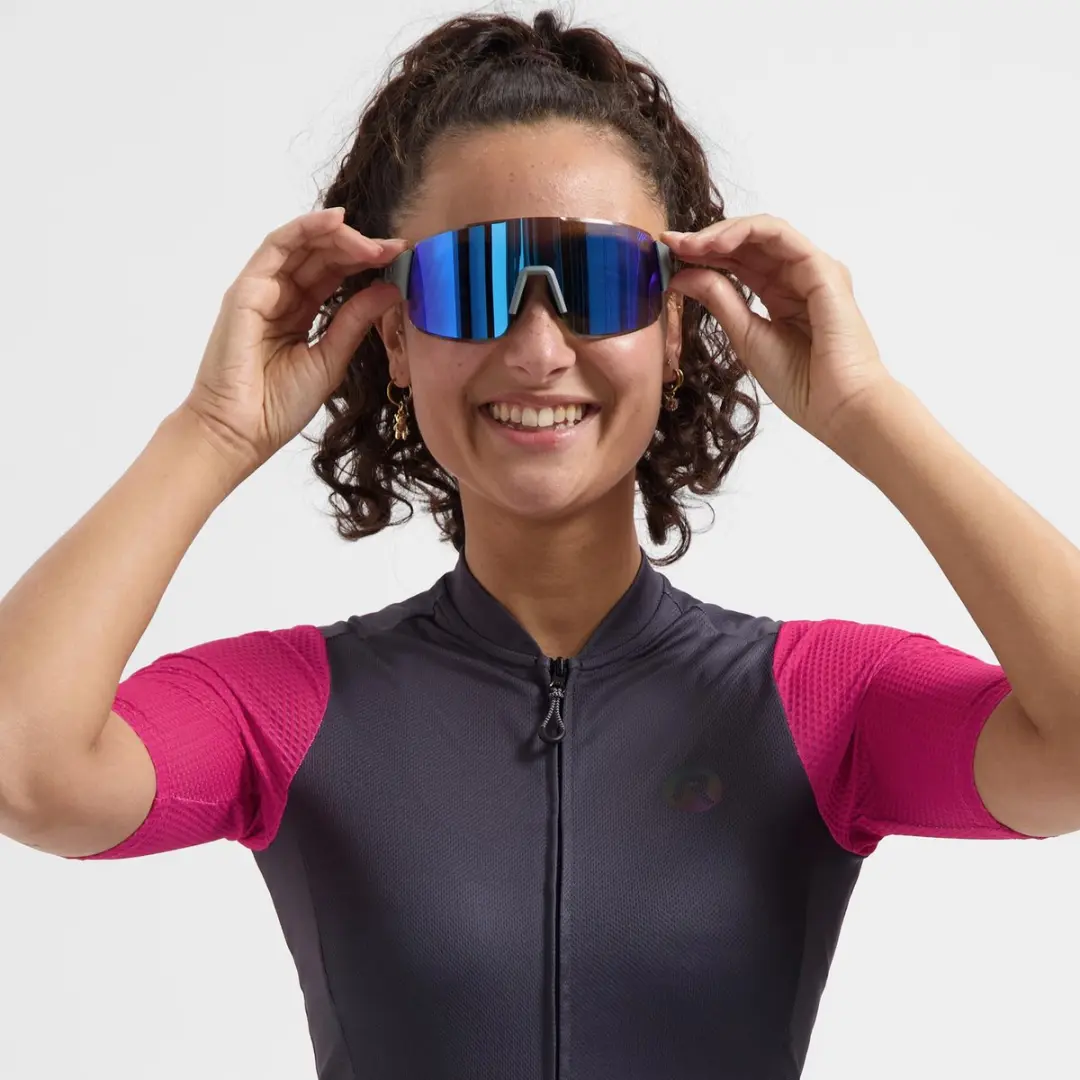 Rogelli Swift Full Revo Fietsbril - Blauw/Zwart