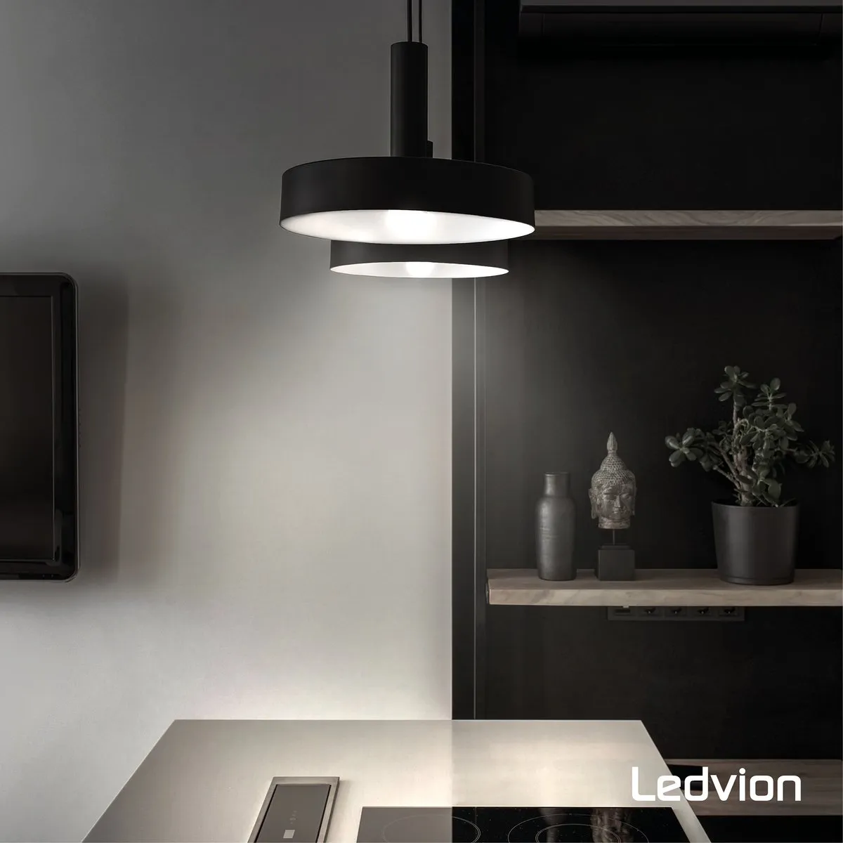 LEDVION E27 LED Lamp Dimbaar 8.8W 4000K - Mat - afbeelding 6 van 6