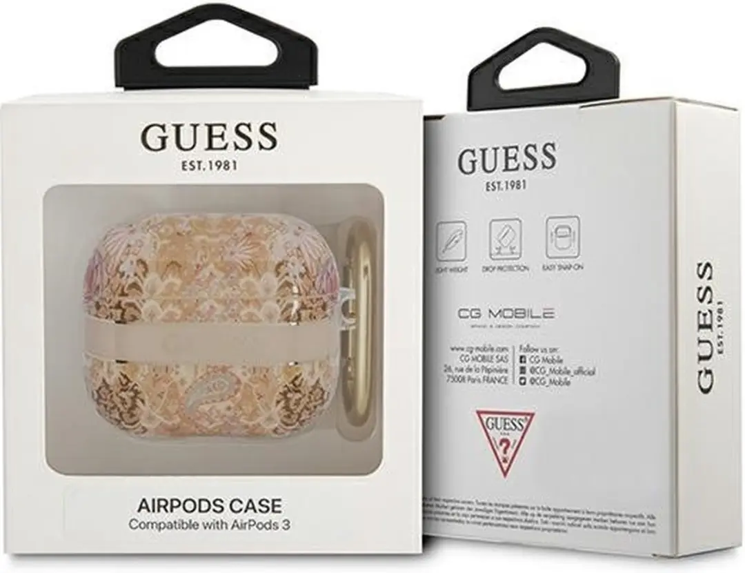 Guess GUA3HHFLD AirPods 3 Hoesje - Paisley - Goud - afbeelding 3 van 5