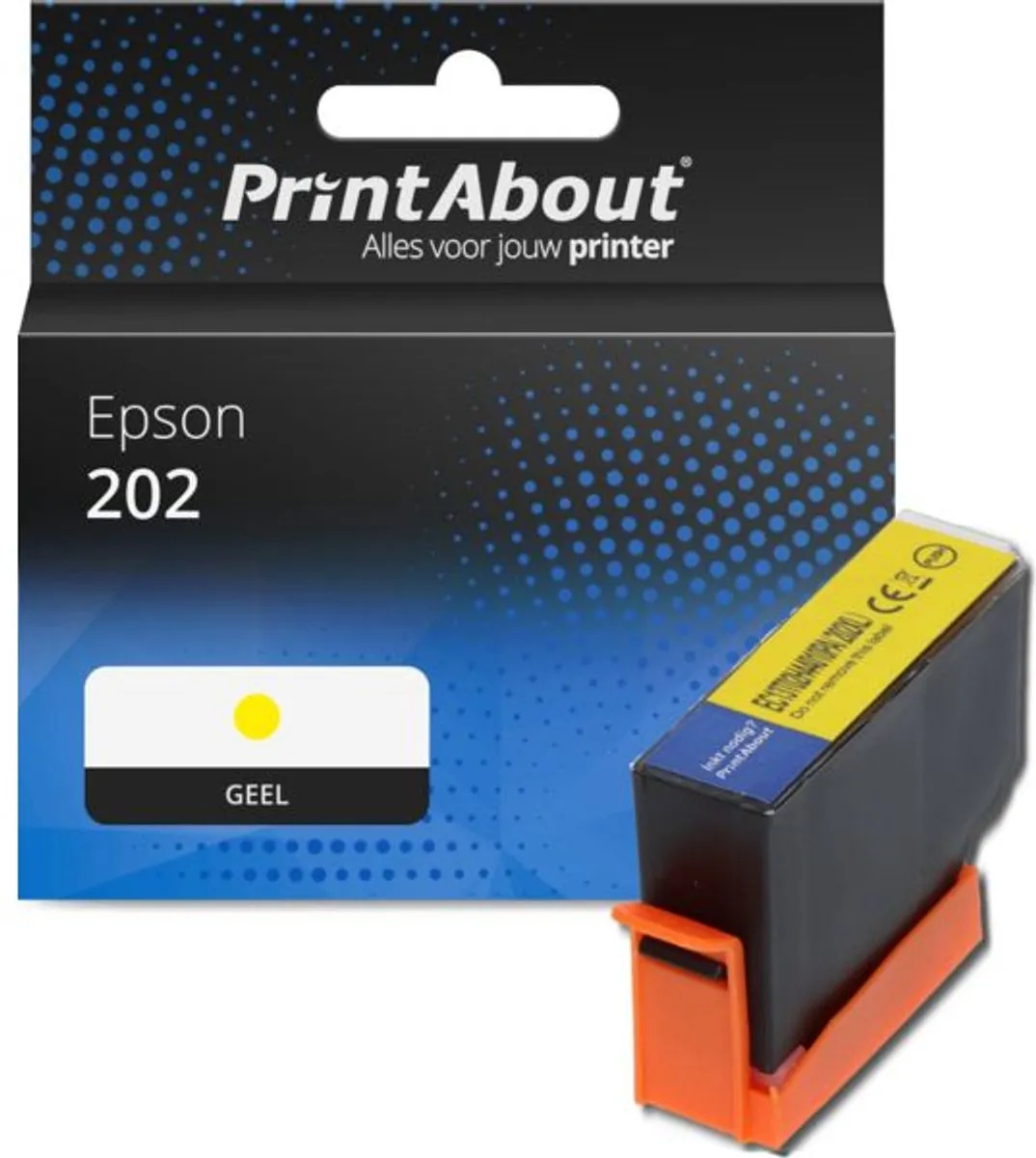 PrintAbout Inktcartridge C13T02F44010 Geel - 1250 pagina's