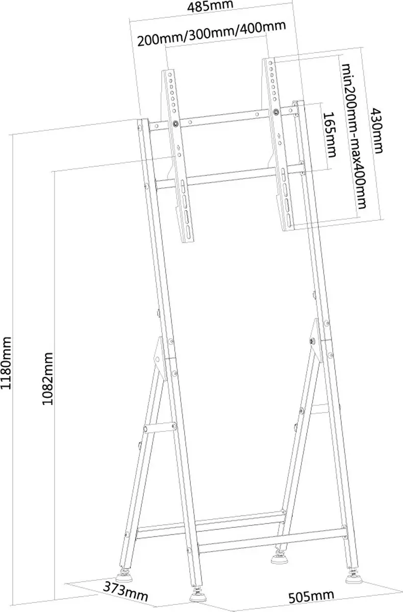 Neomounts PLASMA-M1000 TV Vloerstandaard - 32-55" - Zwart - afbeelding 5 van 6