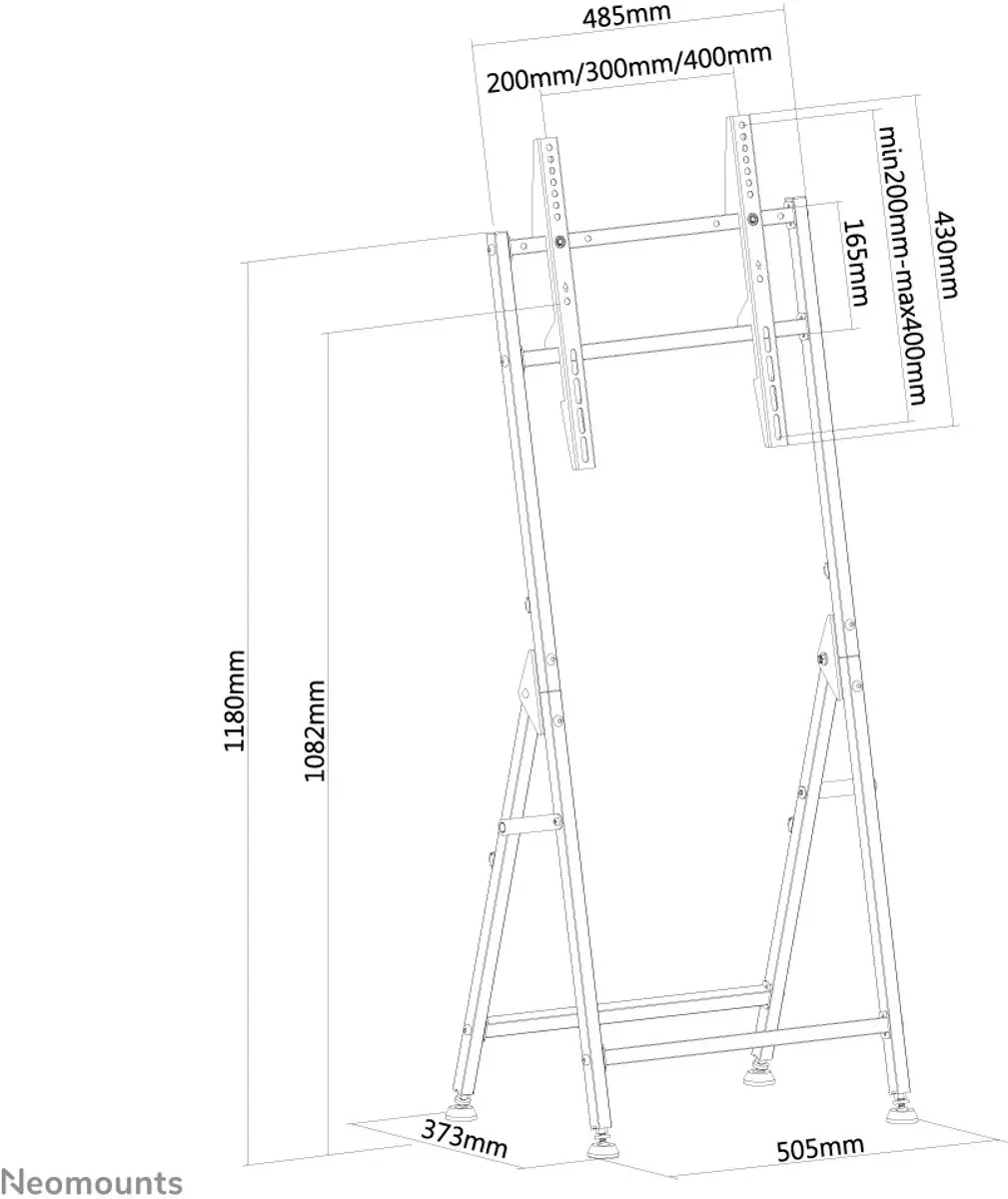 Neomounts PLASMA-M1000 TV Vloerstandaard - 32-55" - Zwart - afbeelding 4 van 6