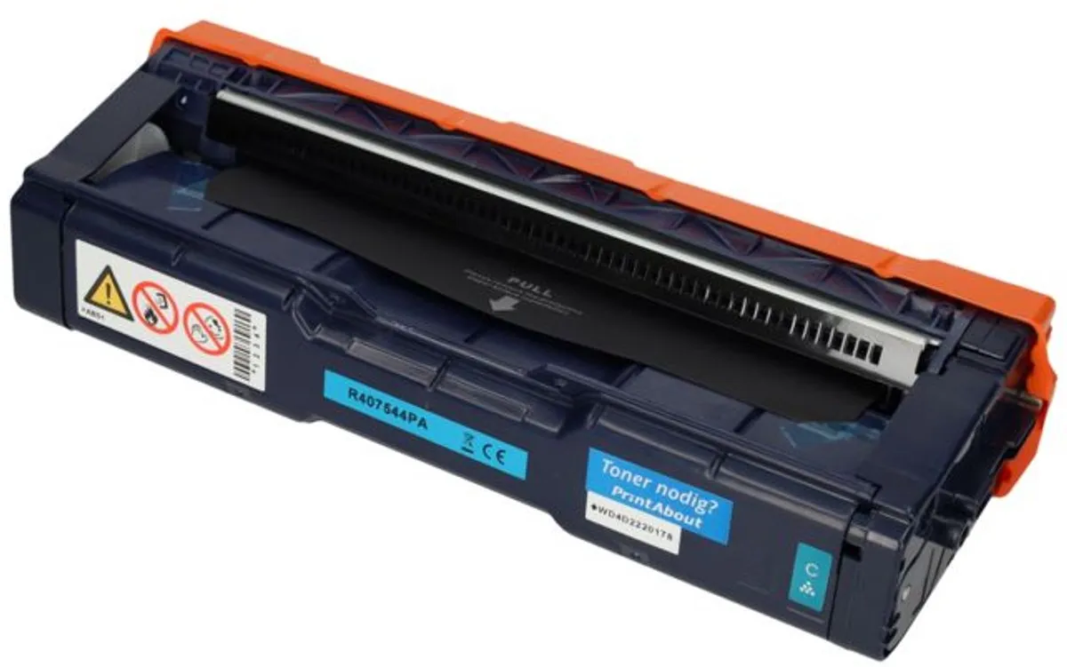 PrintAbout Ricoh 407544 Toner Cyaan - Extra Hoge Capaciteit 1.800