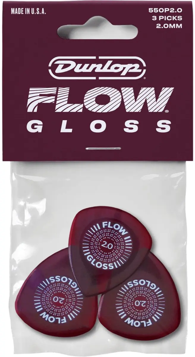 Dunlop 550R200 Flow Gloss Plectrumset 2,00mm