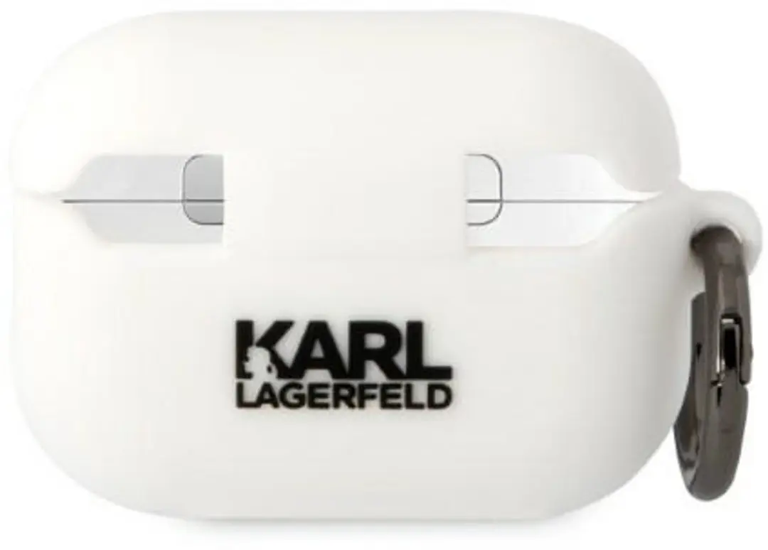 Karl Lagerfeld Choupette Head 3D Siliconen Etui - AirPods Pro 2 Wit