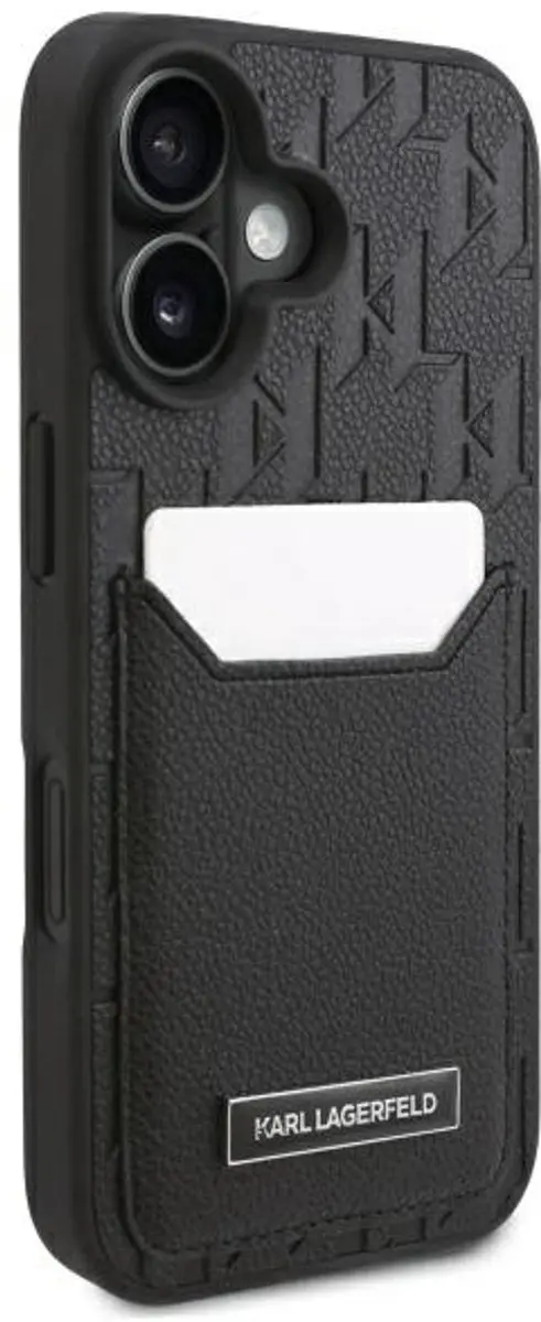 Karl Lagerfeld Monogram iPhone 16 Hoes KLHCP16SPGKHPRPK - Zwart - afbeelding 6 van 6
