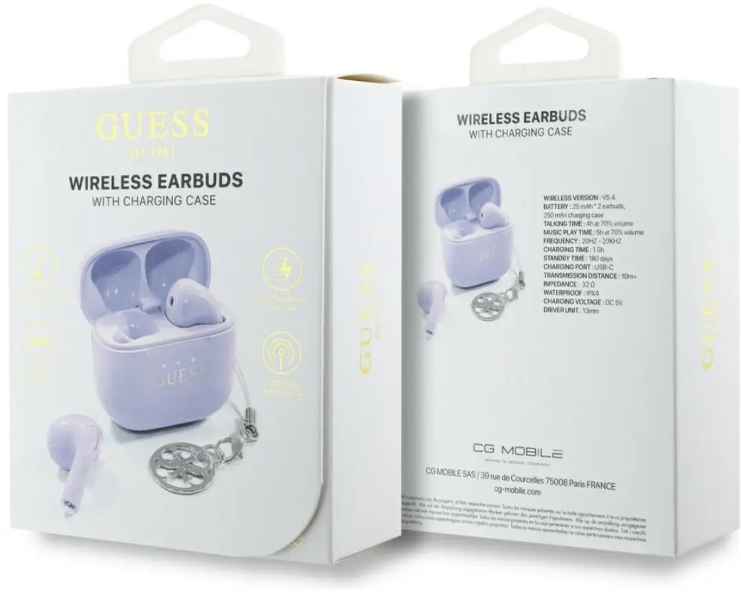 GUESS TWS Hoofdtelefoon 3666339338565 - Transparent - afbeelding 3 van 6