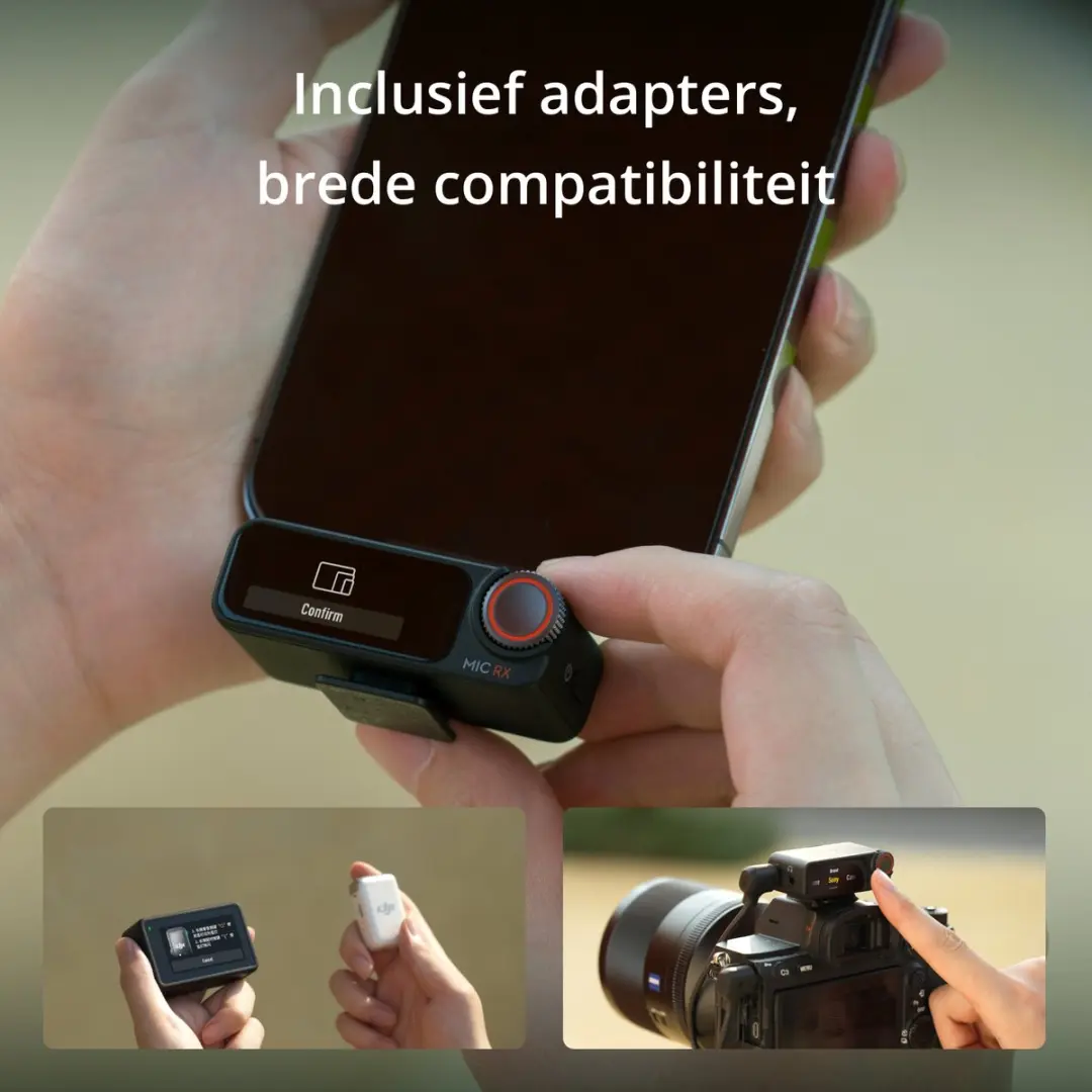 DJI Mic 2 Basic Draadloos Microfoonsysteem - 1 Zender 1 Ontvanger - Shadow Black - afbeelding 4 van 6