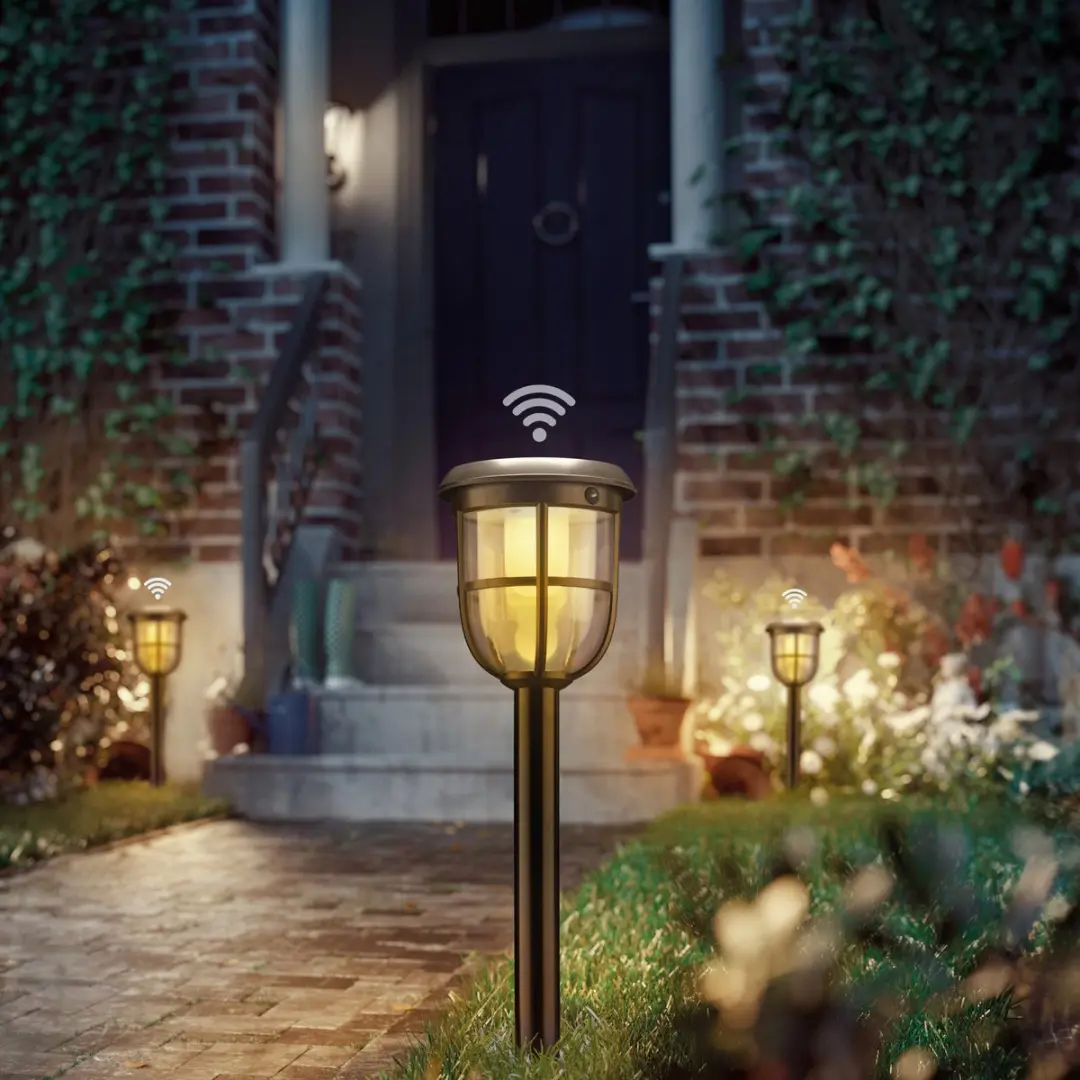 Philips Radii Solar Sokkellamp - Zwart - 3000K - Bluetooth - afbeelding 5 van 6