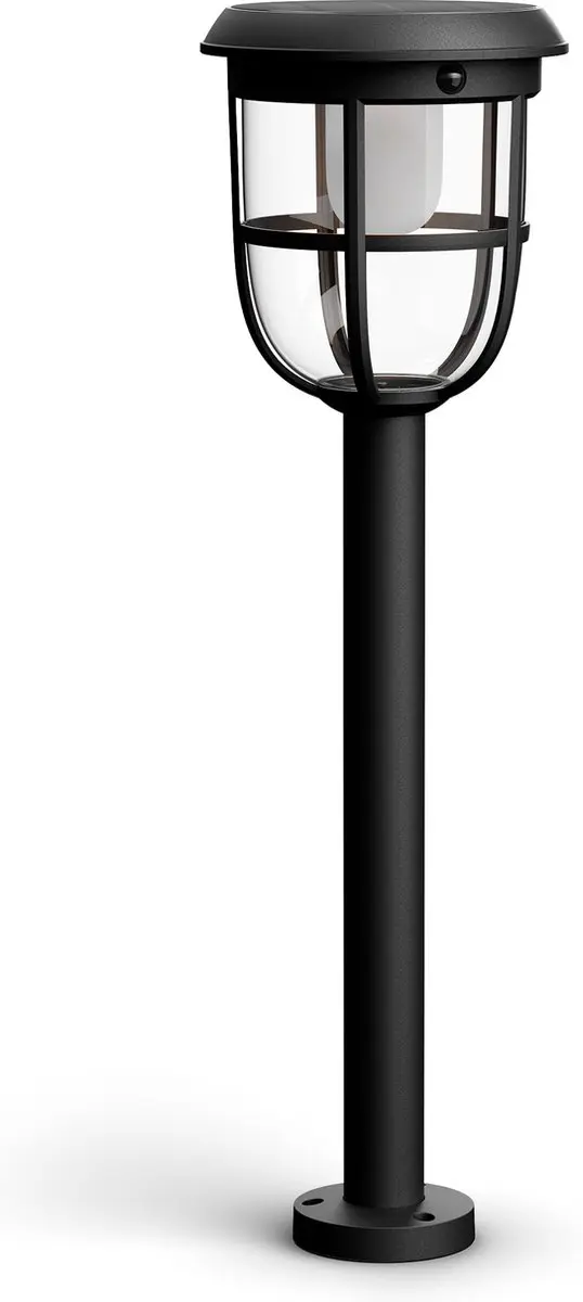 Philips Radii Solar Sokkellamp - Zwart - 3000K - Bluetooth - afbeelding 2 van 6