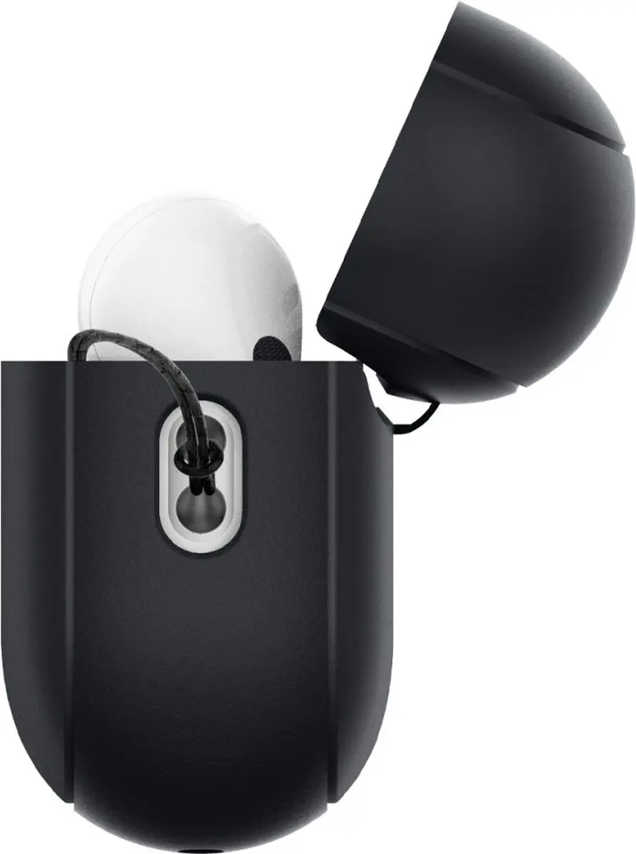 Spigen Silicone Fit Strap Case ACS05810 - Apple AirPods Pro - Zwart - afbeelding 5 van 6
