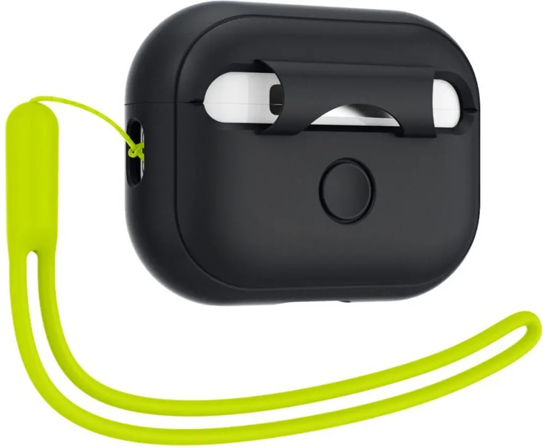 Spigen Silicone Fit Strap Case ACS05810 - Apple AirPods Pro - Zwart - afbeelding 4 van 6