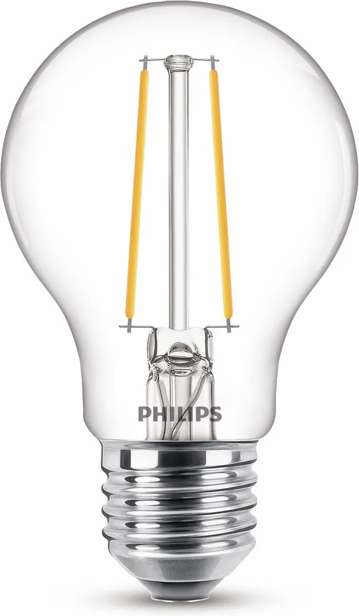Philips LED E27 Warmwit 2700K 2.2W - Helder Glas