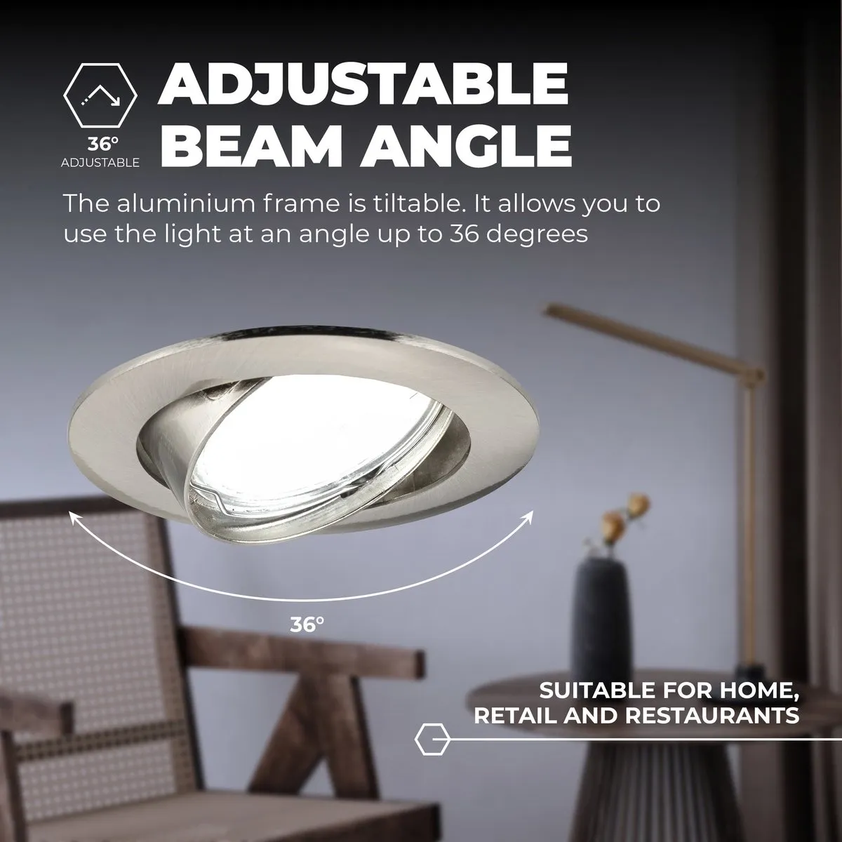 Ledvion 3X LED Inbouwspot Amsterdam - 3W 6500K - Ø82mm - RVS