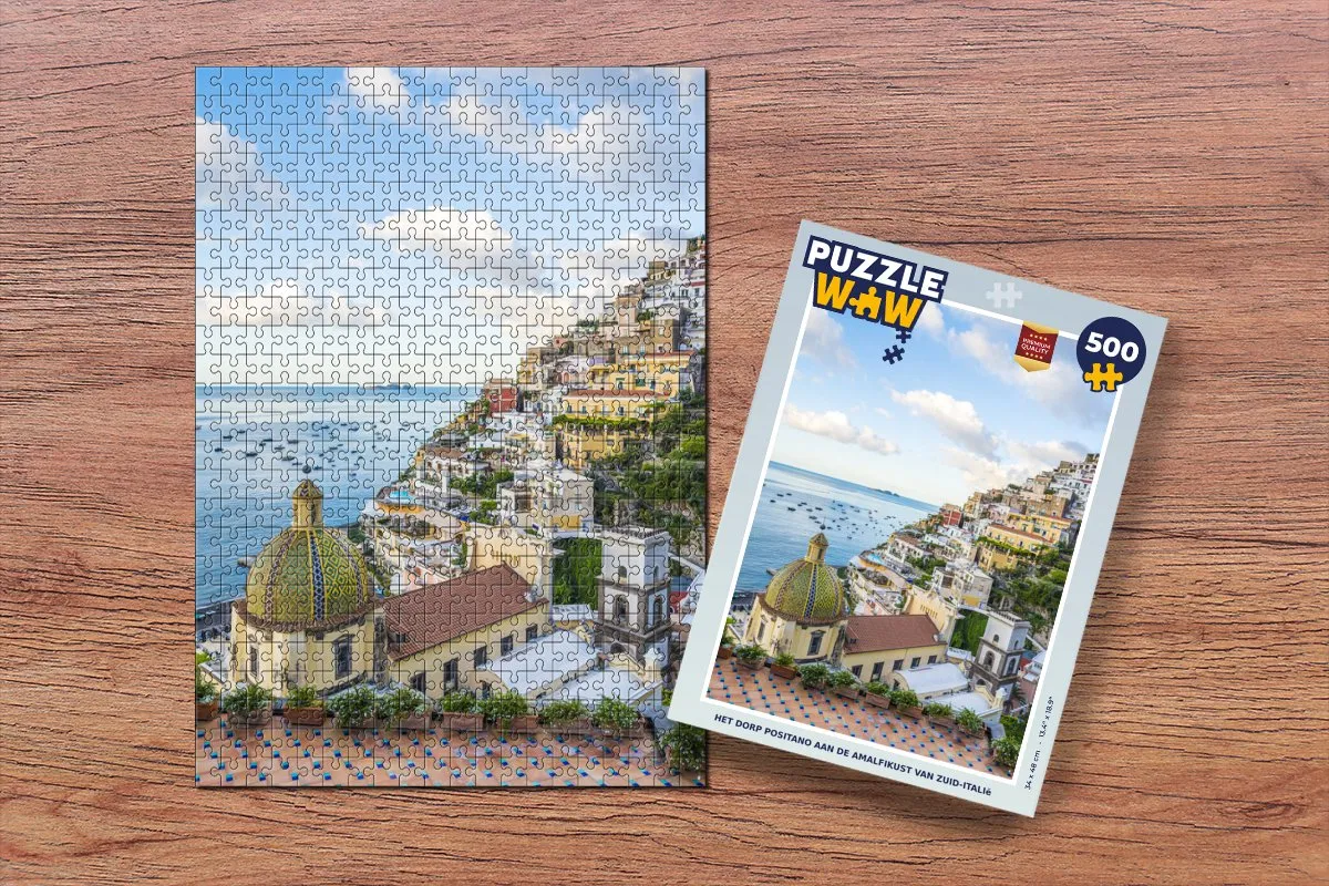 PuzzleWow Het dorp Positano Legpuzzel 500 Stuks
