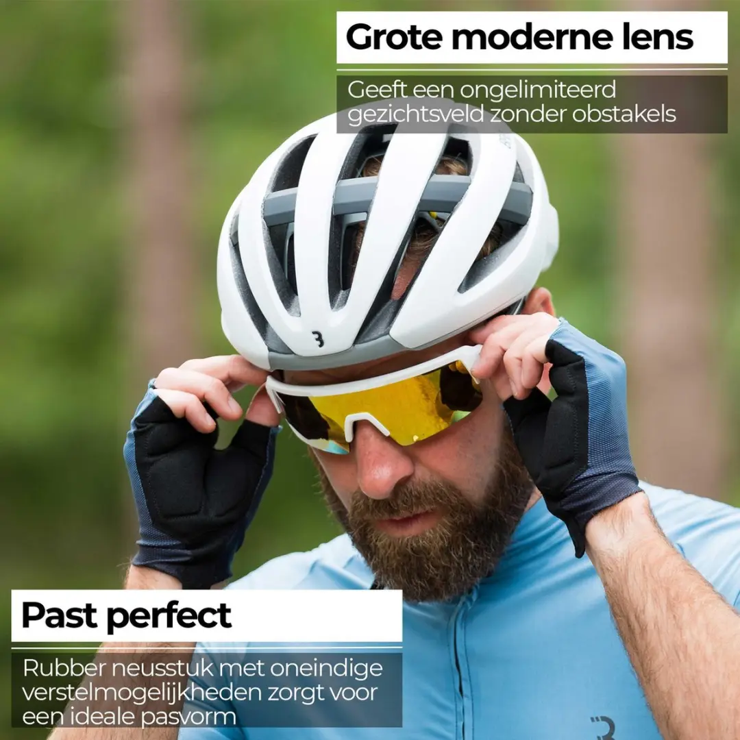 BBB Cycling Fuse Fietsbril - Mat Wit/Goud - BSG-65