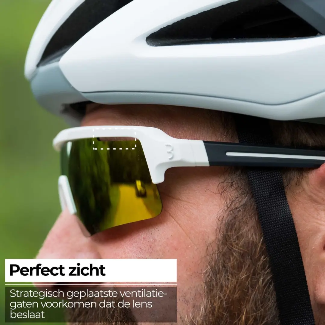 BBB Cycling Fuse Fietsbril - Mat Wit/Goud - BSG-65