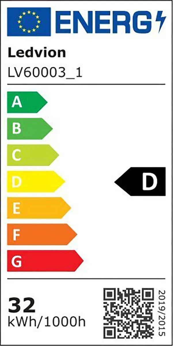 LEDVION 6X LED Paneel 60x60cm 36W 6500K - 6 Stuks
